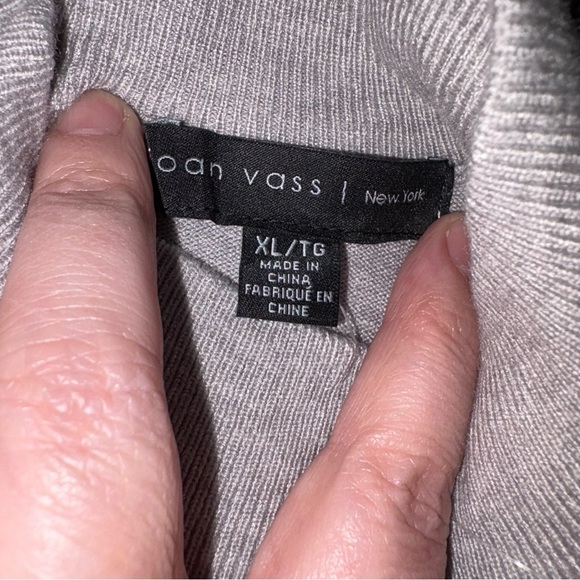 Joan Vass Gray Turtleneck Sweater Relaxed Fit - Picture 3 of 6